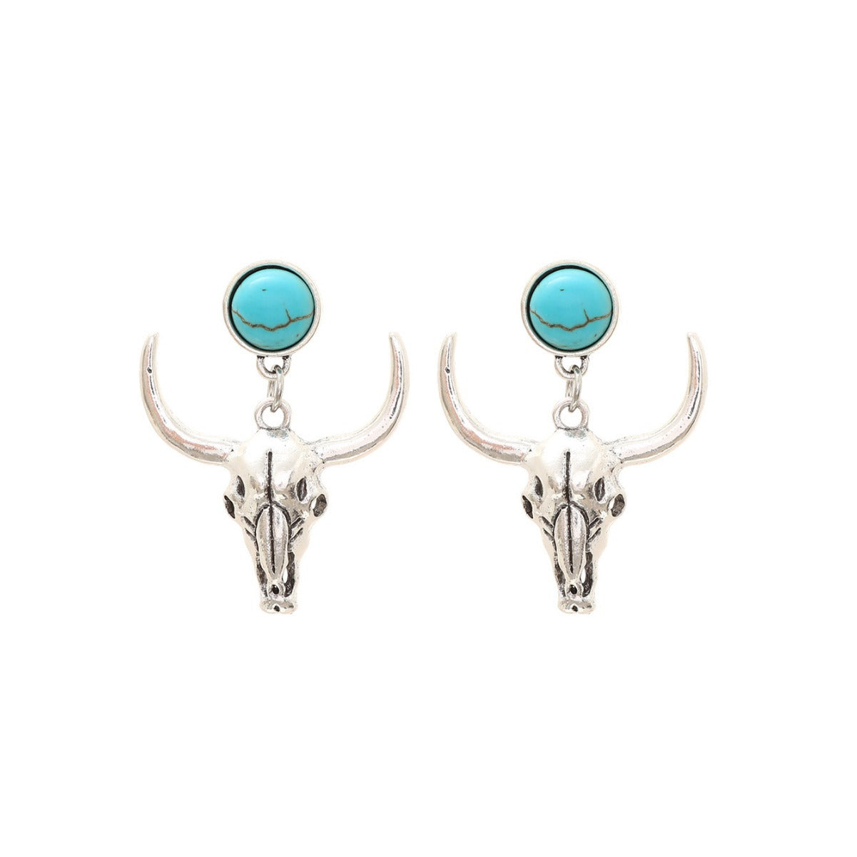 Wholesale Summer beach style alloy bull head silver necklace